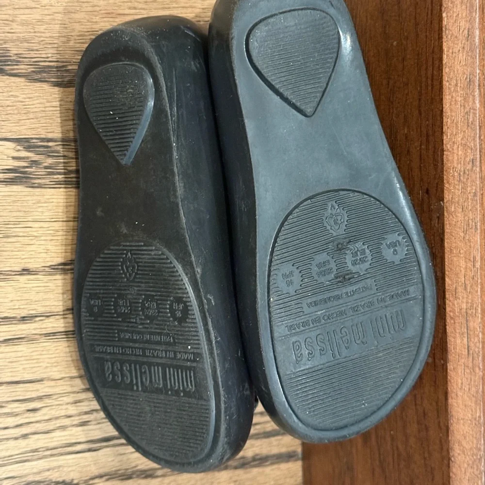 Mini Melissa Black Mickey and Minnie Dress Shoes - Picture 4 of 4